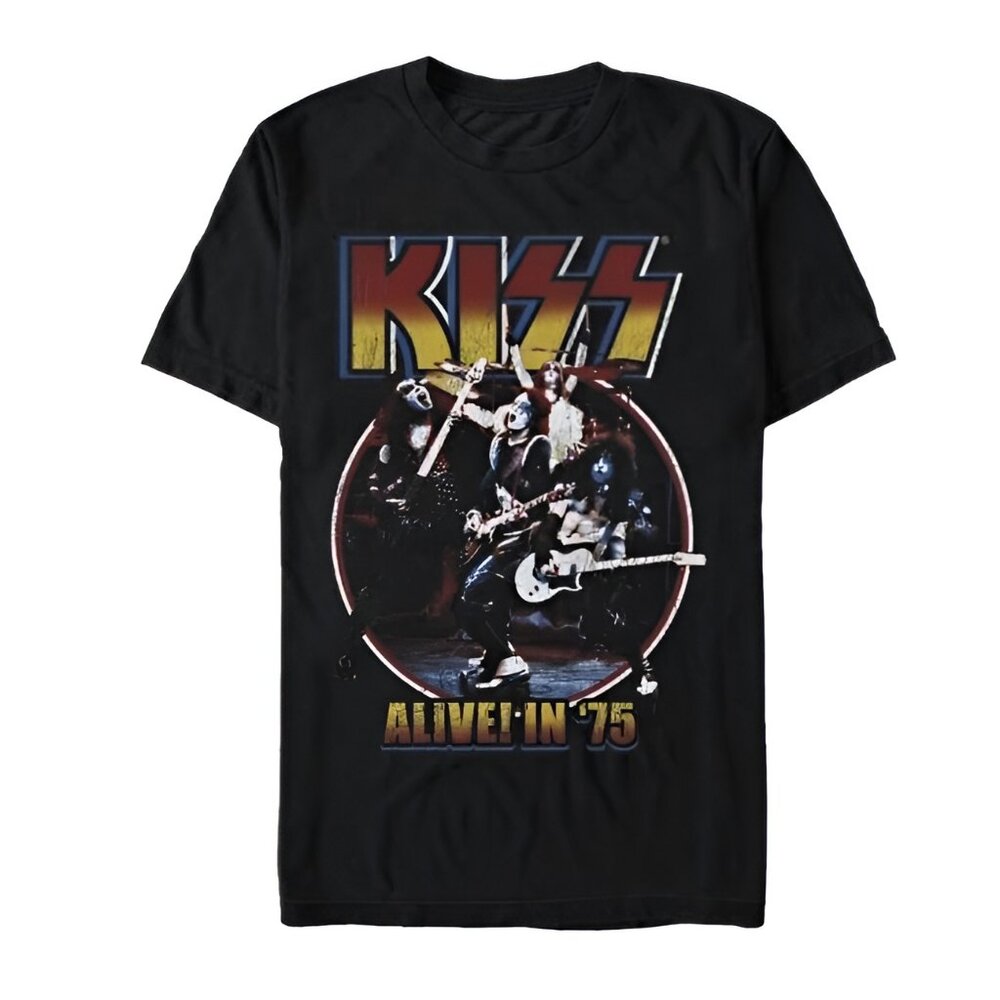 New: 38-40 Men's KISS Alive in '75 Tee